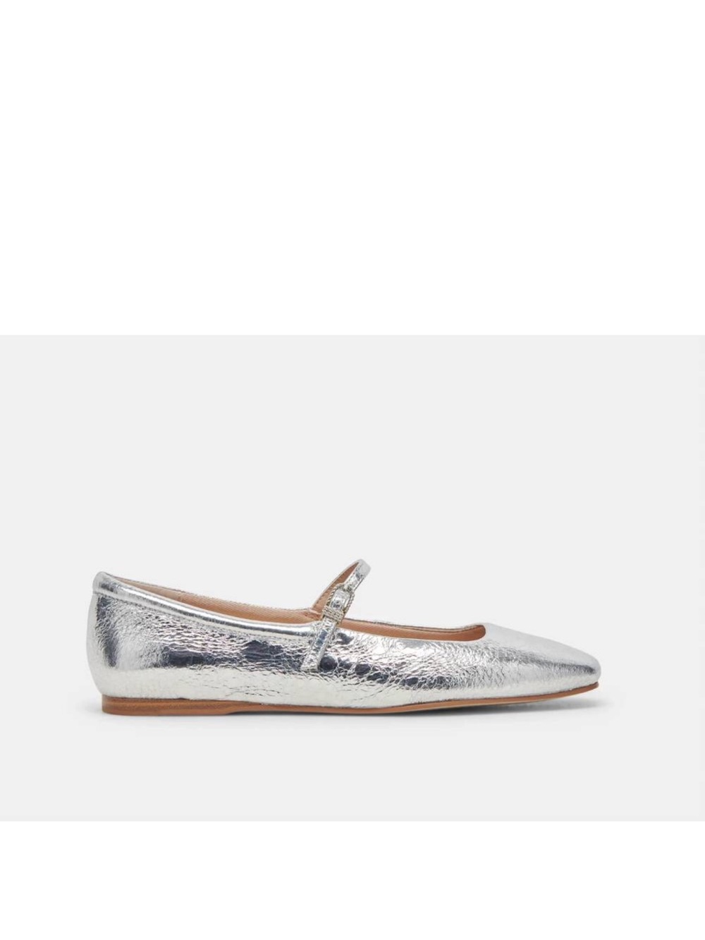 Dolce Vita Metallic Silver Mary Jane Flat